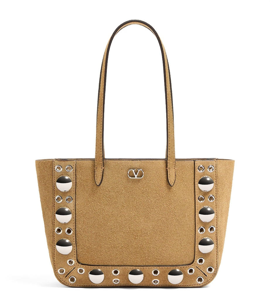 Valentino Garavani Brown Mini Suede Nellcôte Shoulder Bag