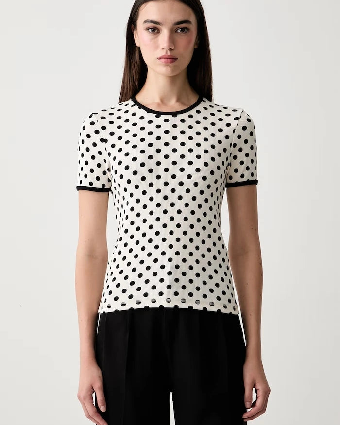 Marimekko pamuk ve elastanlı kadın tişörtü