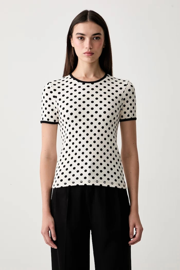 Marimekko pamuk ve elastanlı kadın tişörtü