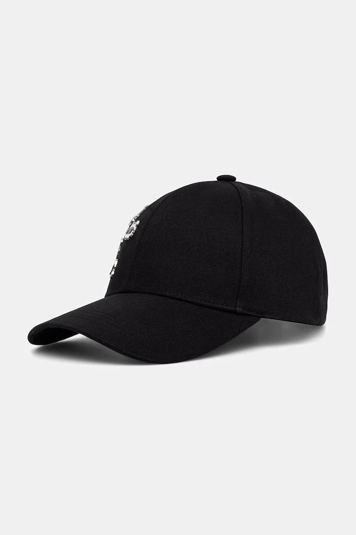 Karl Lagerfeld шапка с козирка дамска от памук IKON
