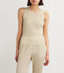 Pleats Please Issey Miyake Beige New Colorful Basics Tank Top