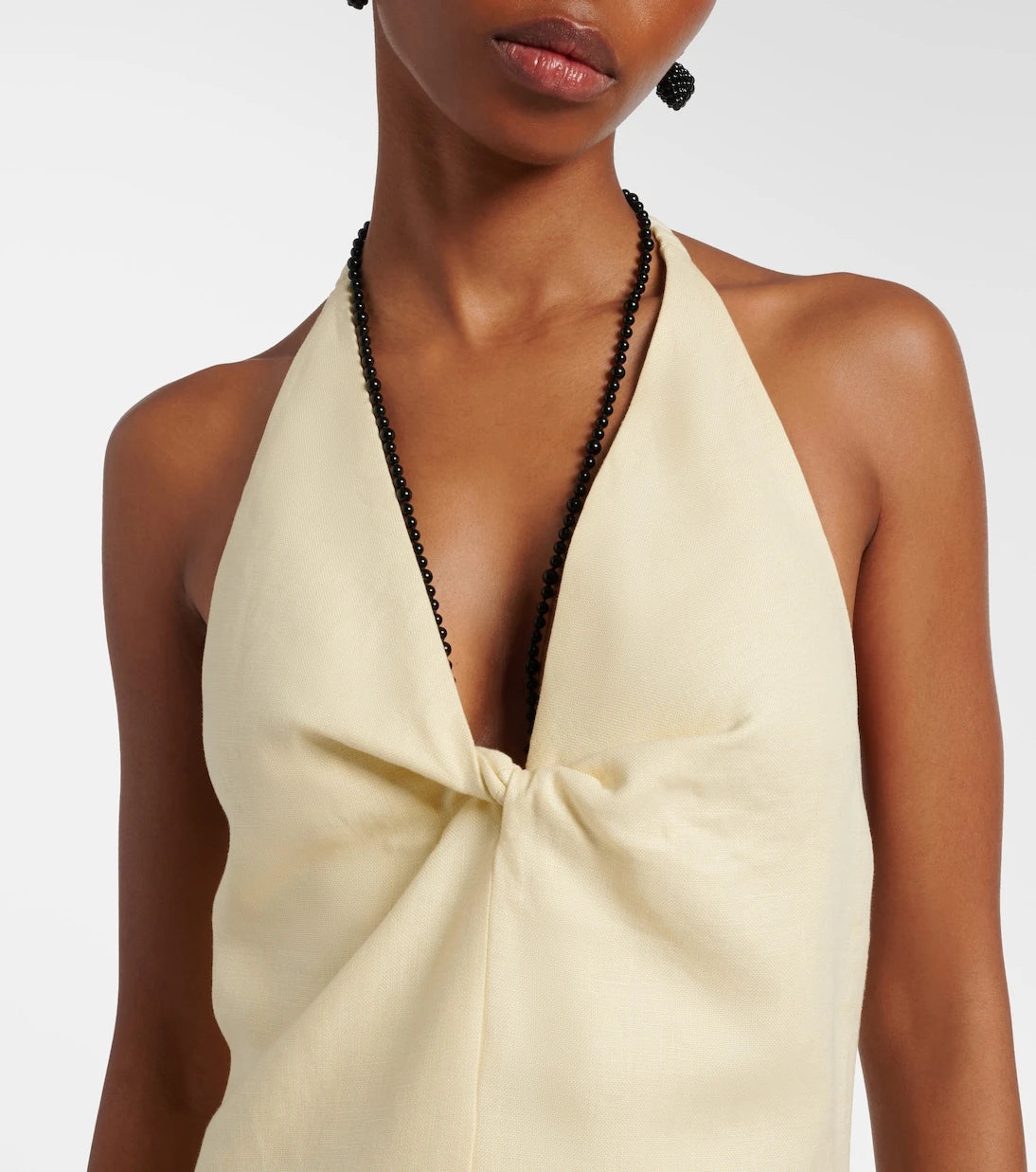 SIR - Halterneck linen maxi dress