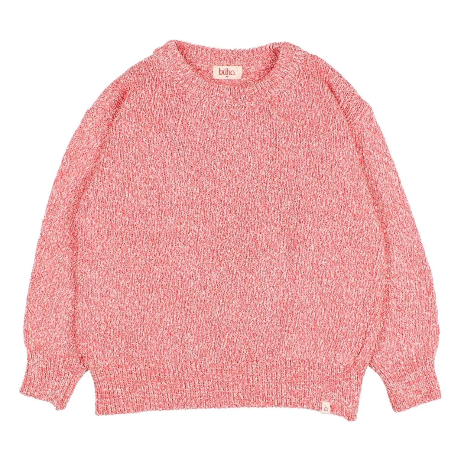 Búho - Chiné Organic Cotton Sweater | Pink