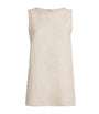 Max Mara White Cotton-Blend Textured Top