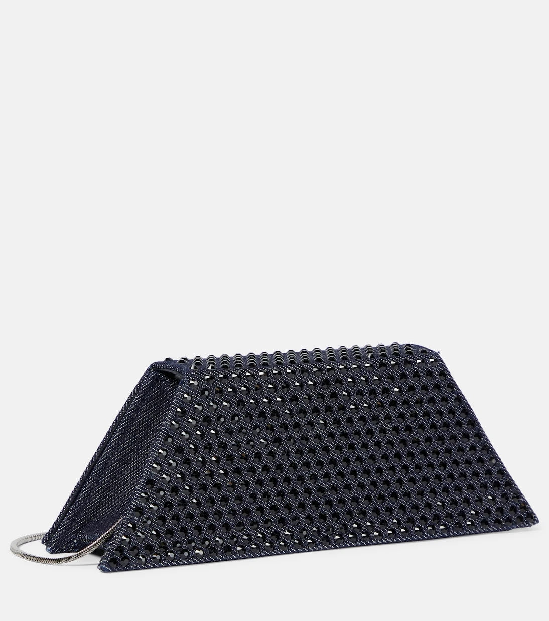 Amina Muaddi - Superamini Yigit denim clutch