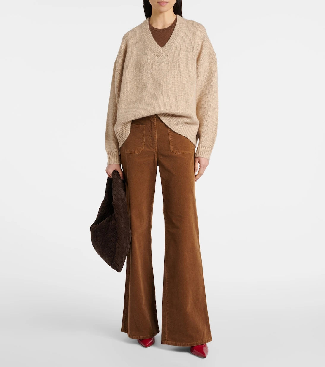Nili Lotan - Florence high-rise corduroy flared pants