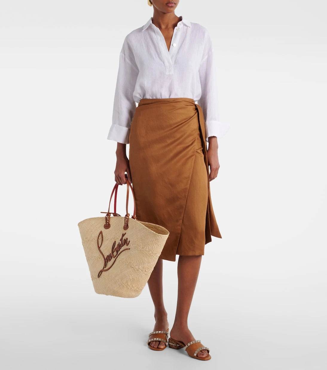 Christian Louboutin - Cabata Large raffia tote bag
