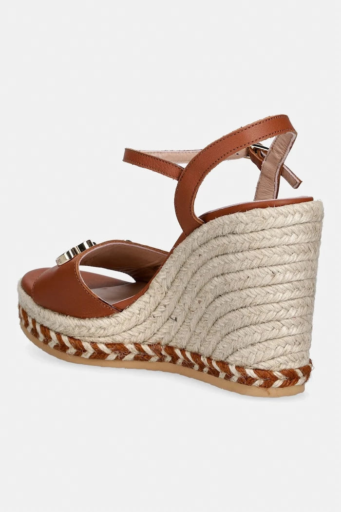 Love Moschino Kadın Deri Skew Platform Espadriller