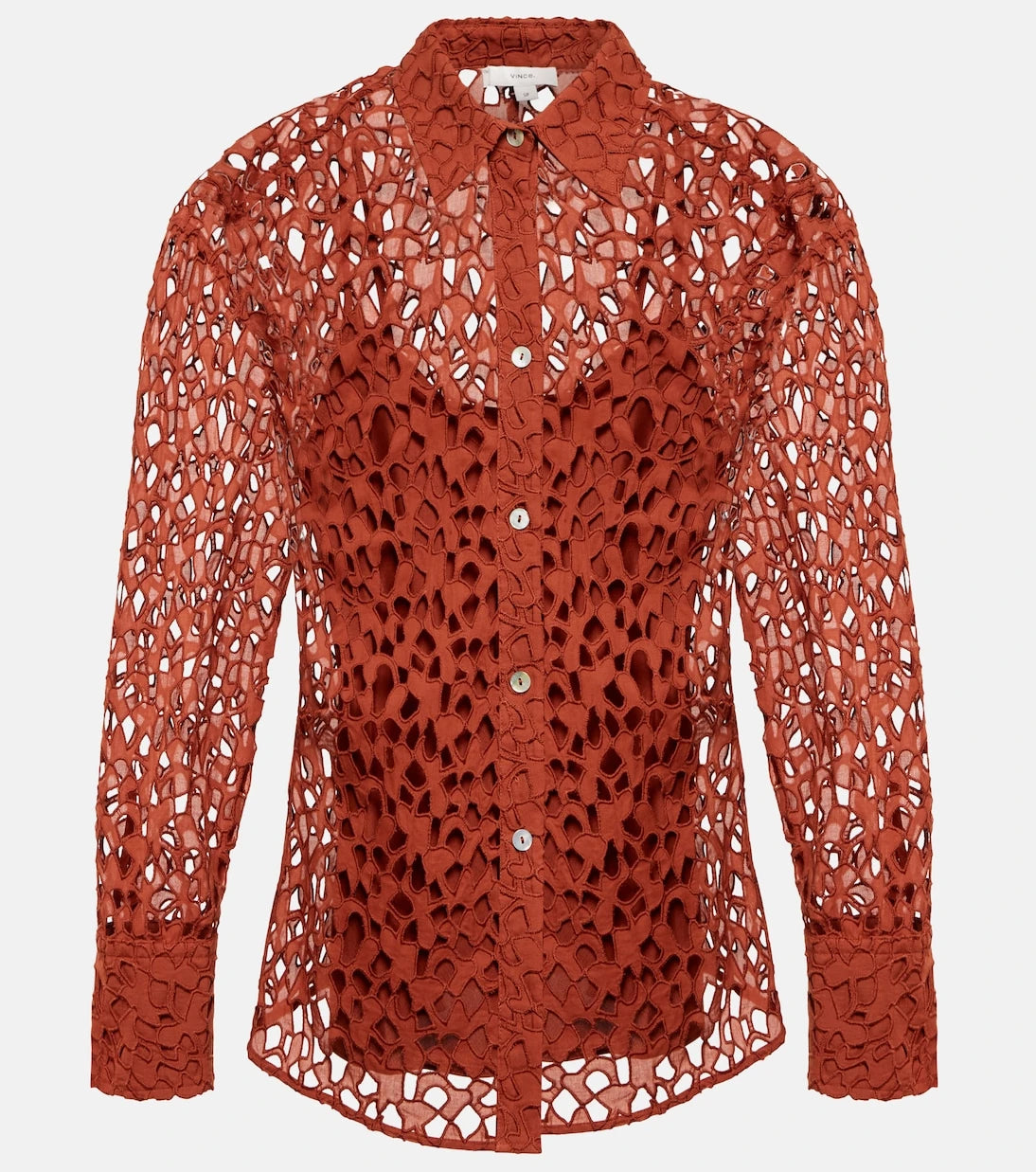 Vince - Broderie anglaise cotton top