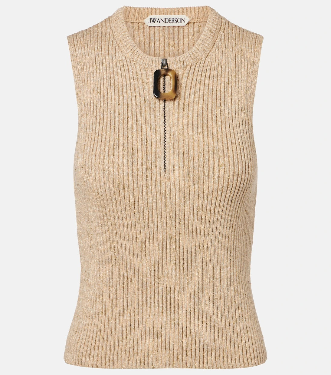 JW Anderson - Ribbed-knit cotton-blend tank top