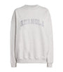 Adanola Grey Organic Cotton Varsity Chainstitch Sweatshirt