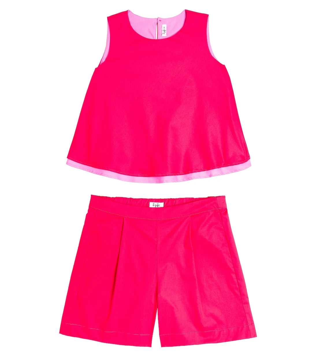 Il Gufo - Cotton-blend top and shorts set