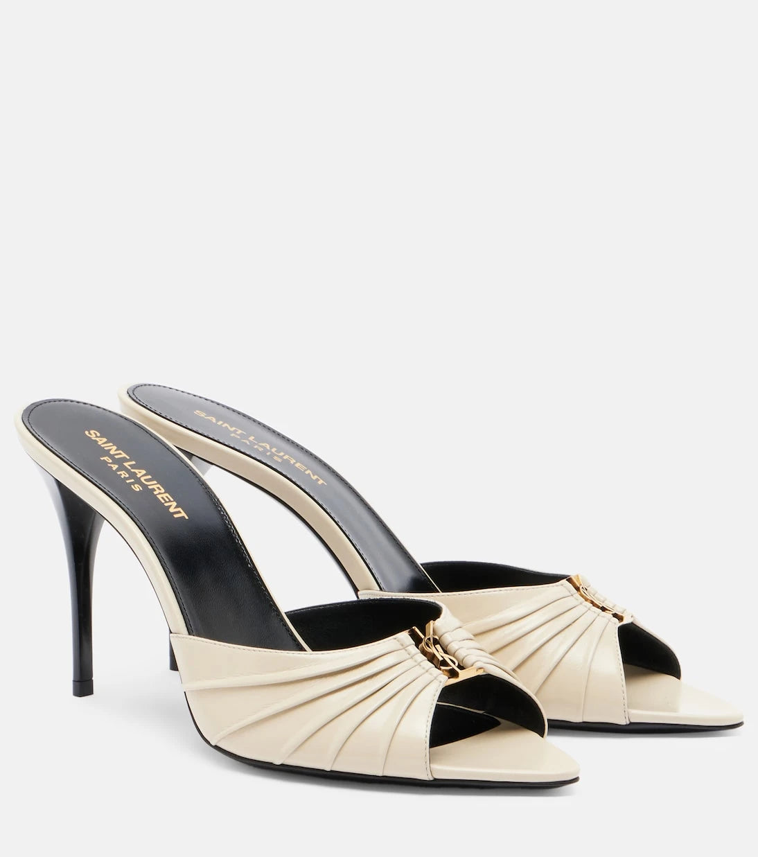 Saint Laurent - Babylone Cassandre leather mules