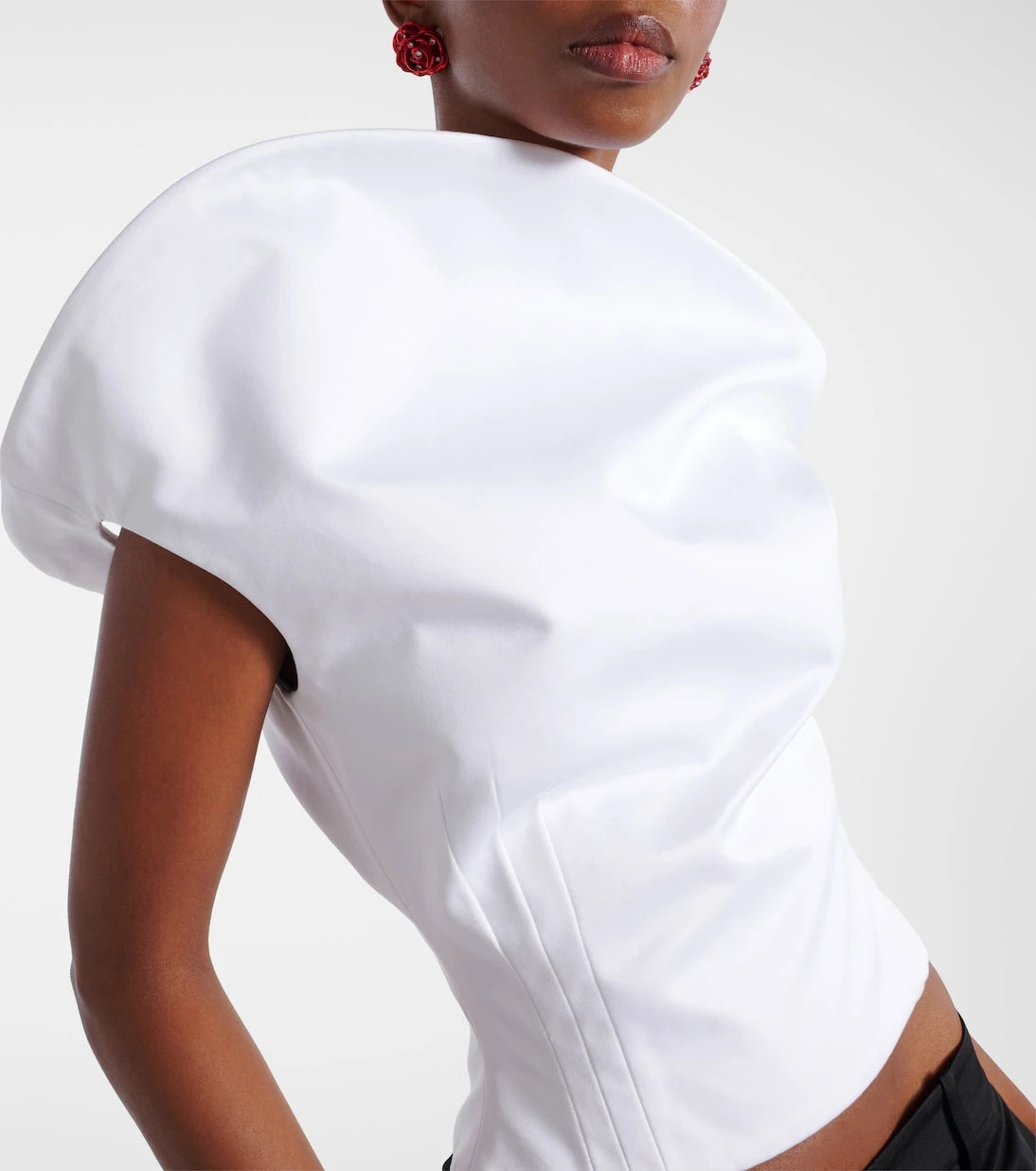 Magda Butrym - Asymmetric cotton bustier top