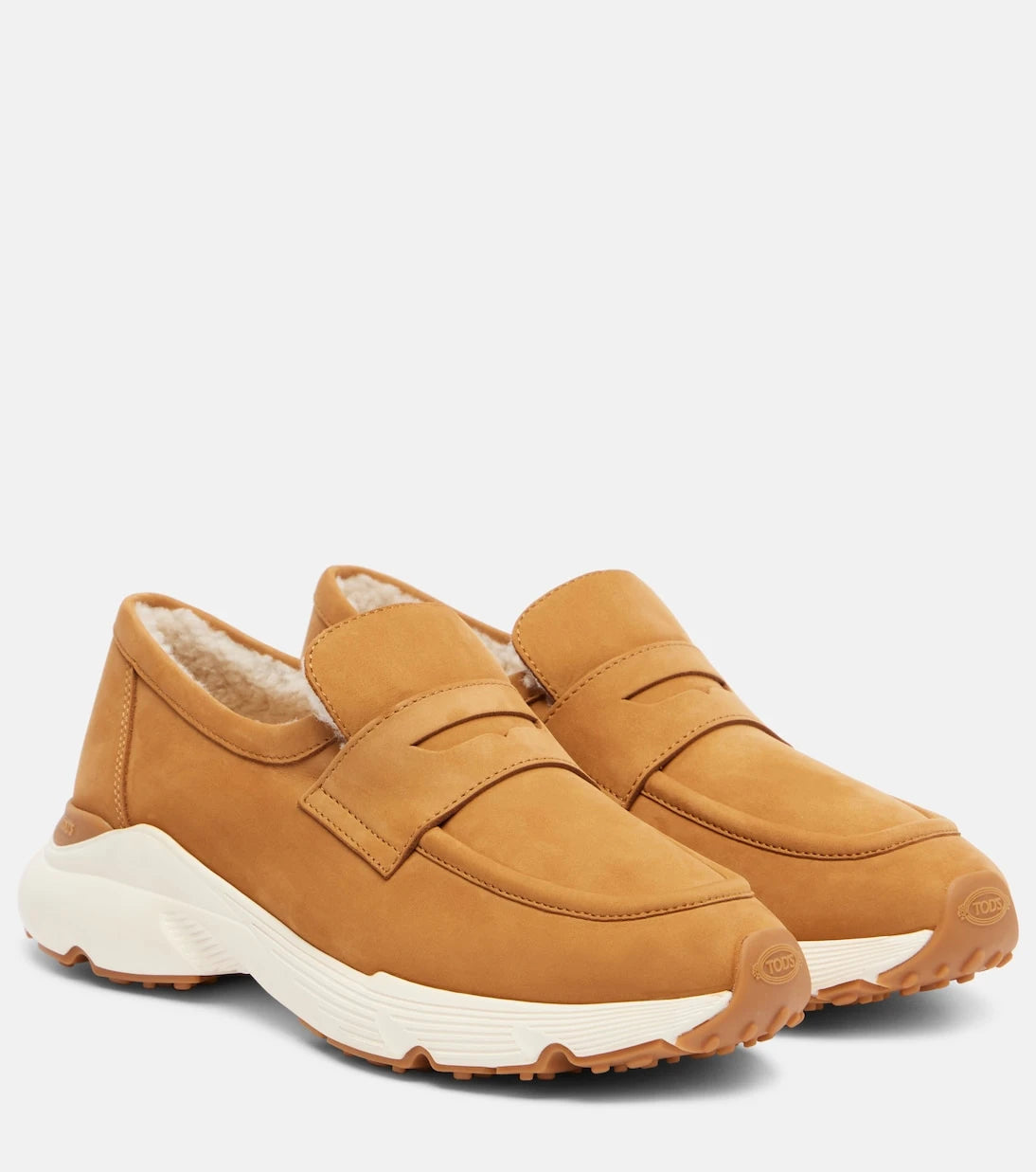 Tod's - Shearling-lined suede sneakers