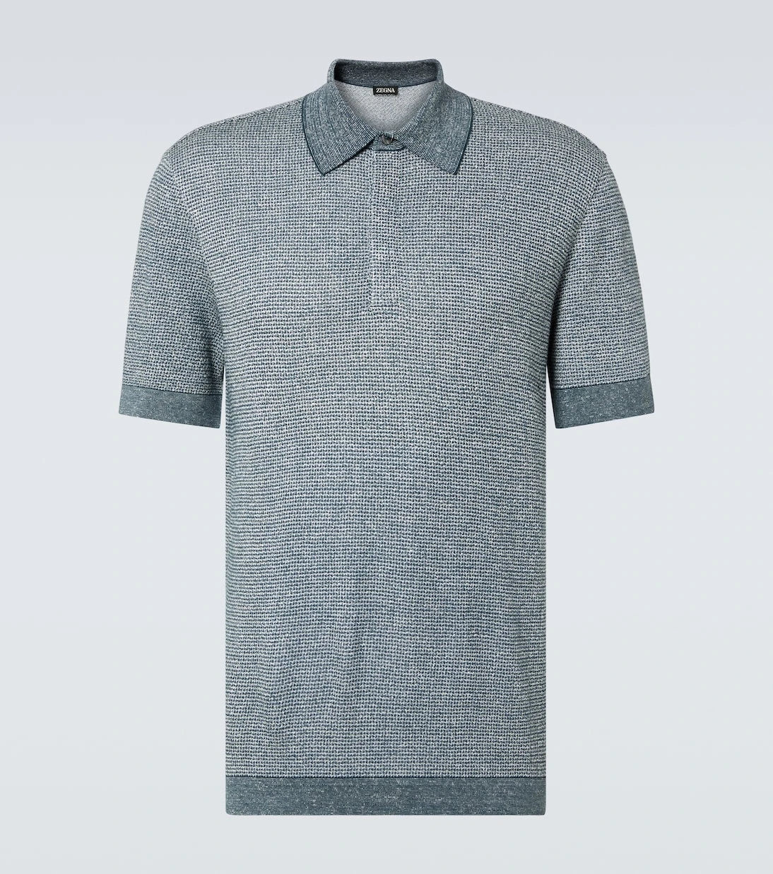Zegna - Cotton, linen, and silk polo shirt