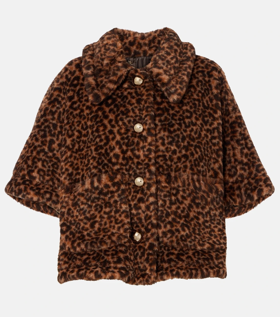 Max Mara - Leopard-printed alpaca, wool, and silk cape