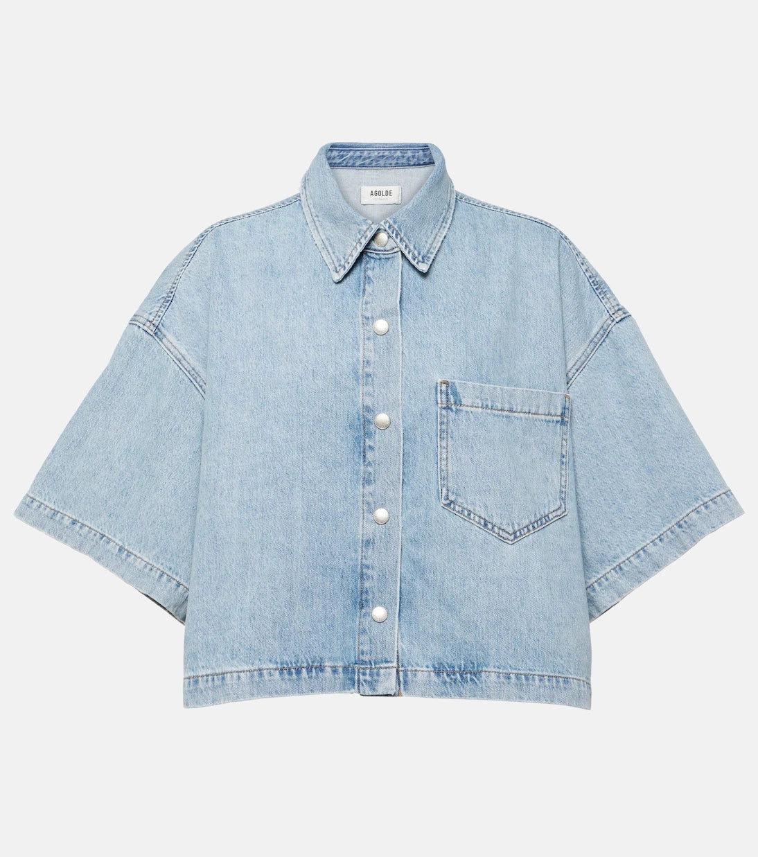Agolde - Rona Box cropped denim shirt