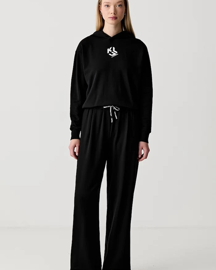 Karl Lagerfeld Jeans pamuklu kadın kapüşonlu sweatshirt
