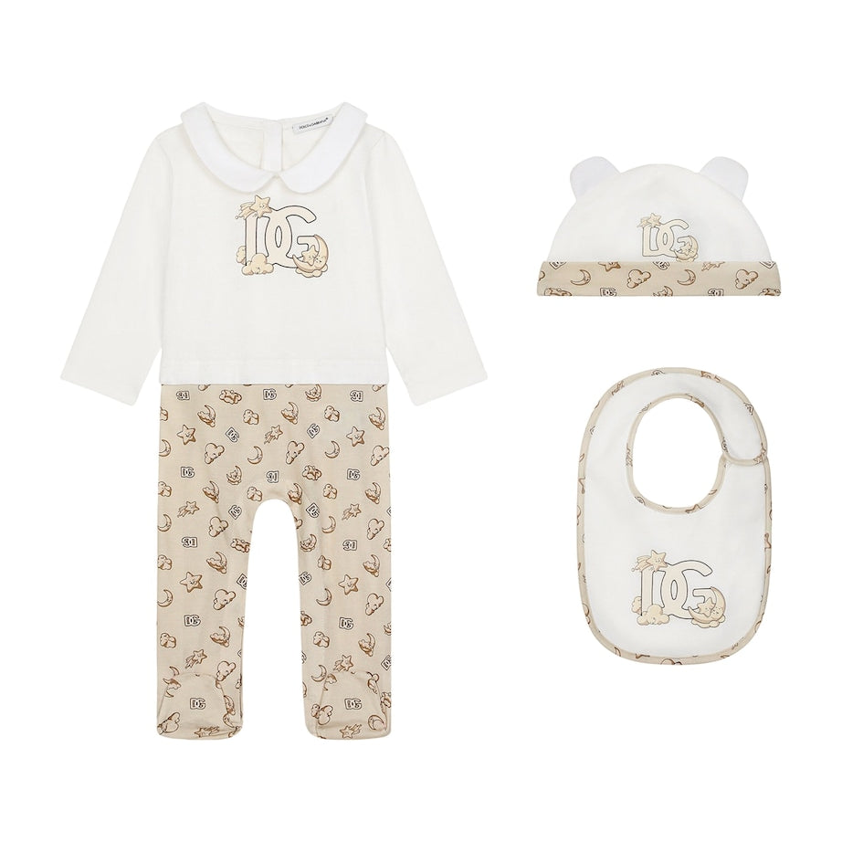 Dolce & Gabbana Kids All-In-One, Hat and Bib Set (0-24 Months)