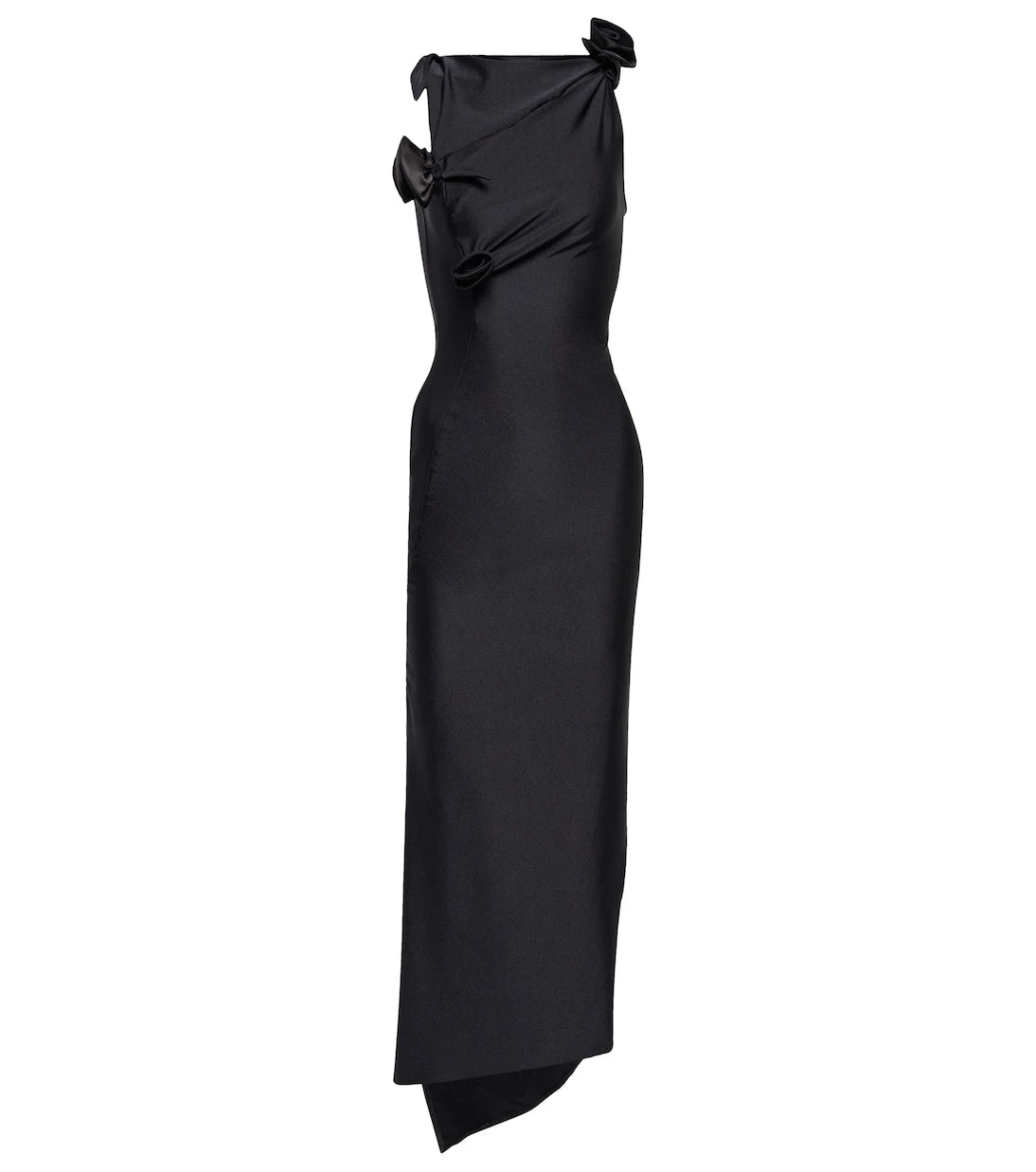 Coperni - Asymmetrical flower-detail midi dress