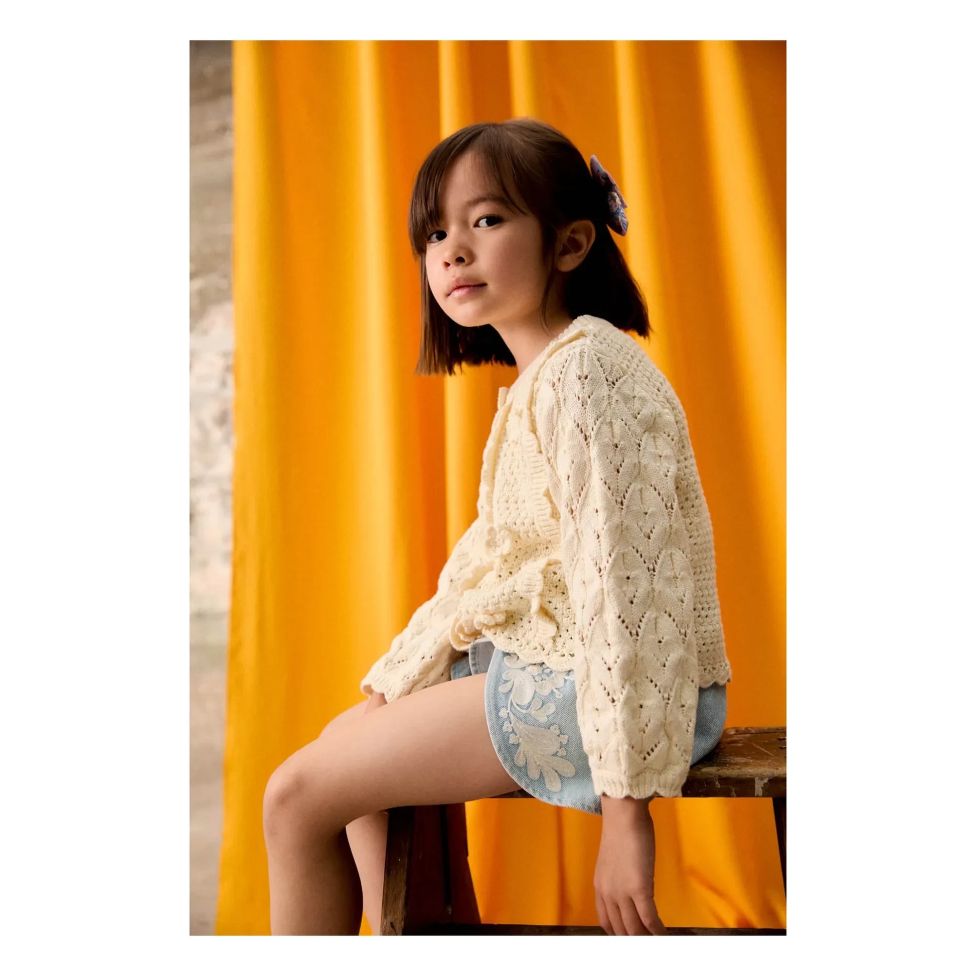 Louise Misha - Embroidered Denim Shorts | Blue