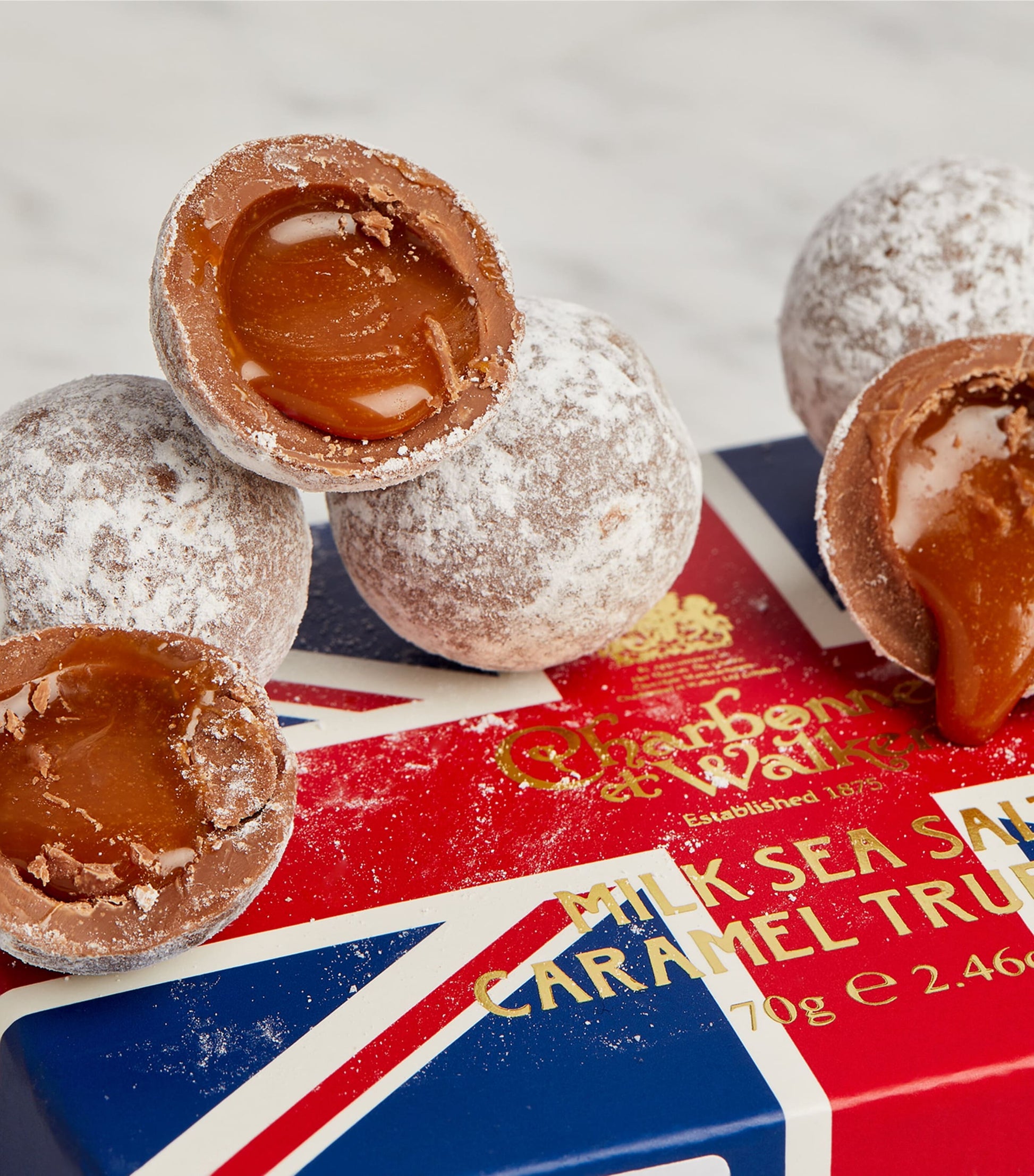 Charbonnel et Walker Milk Sea Salt Caramel Union Jack Truffles (70g)