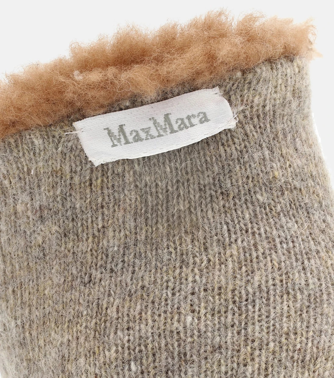 Max Mara - Ombrato camel hair and silk mittens