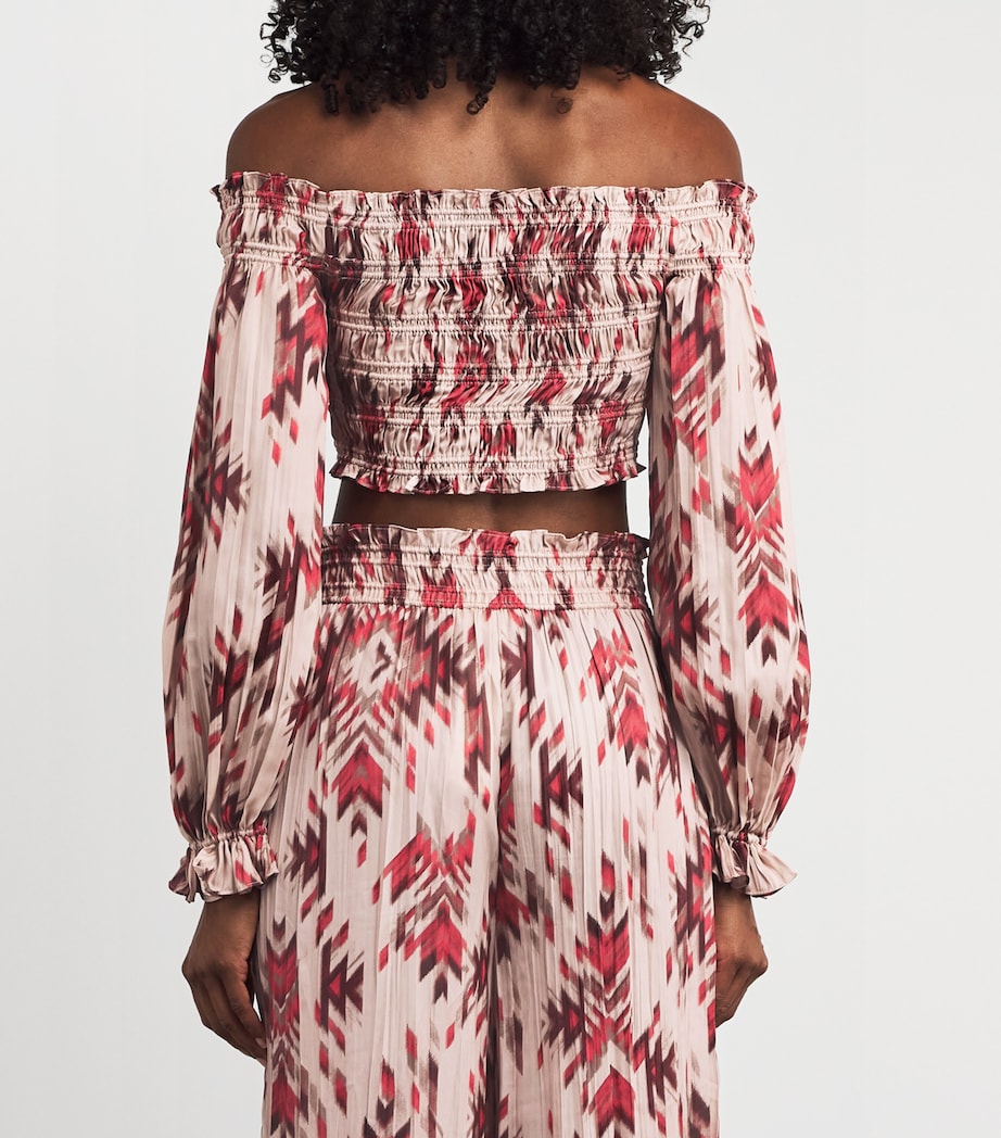 L'Agence Multi Graciela Off-The-Shoulder Smocked Top