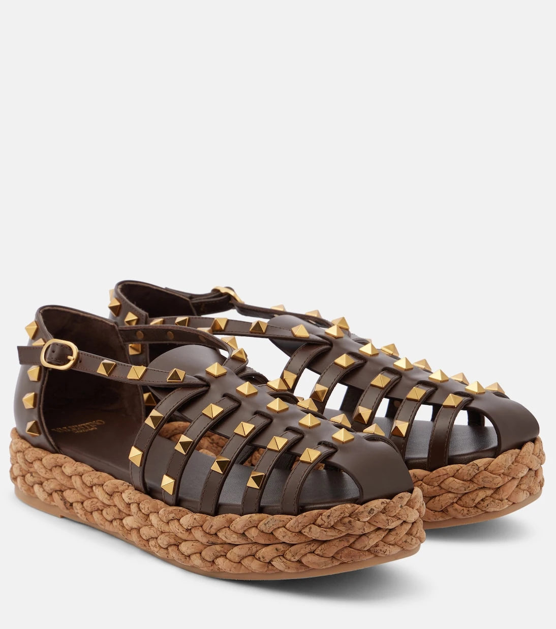Valentino Garavani - Rockstud leather espadrilles