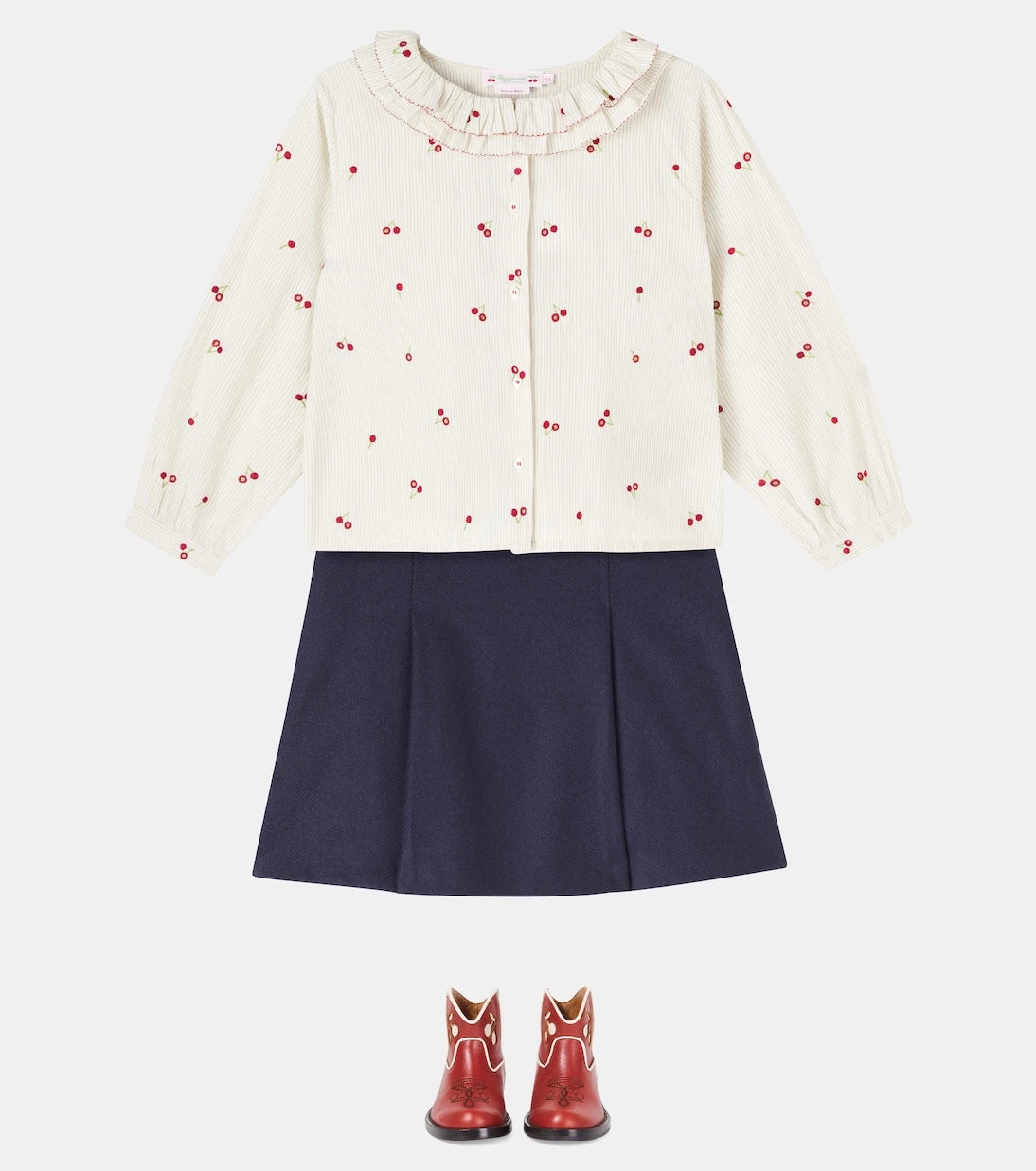 Bonpoint - Joya embroidered leather ankle boots