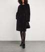 Toteme Black Shearling Collarless Coat