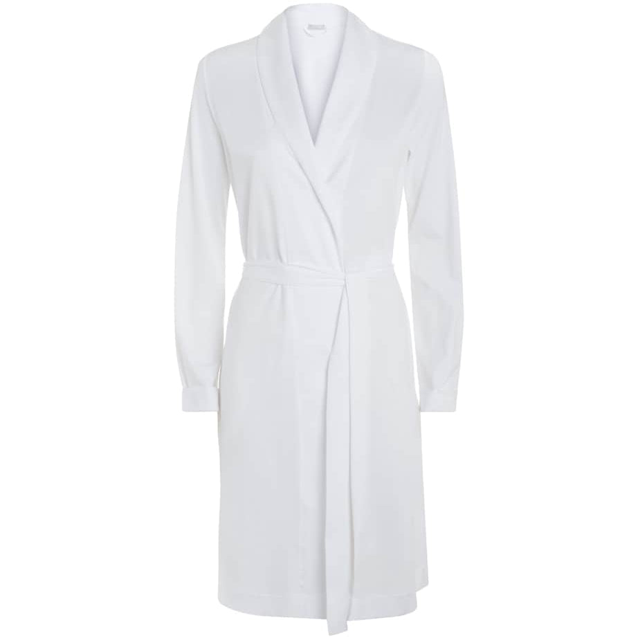White Short Cotton Robe