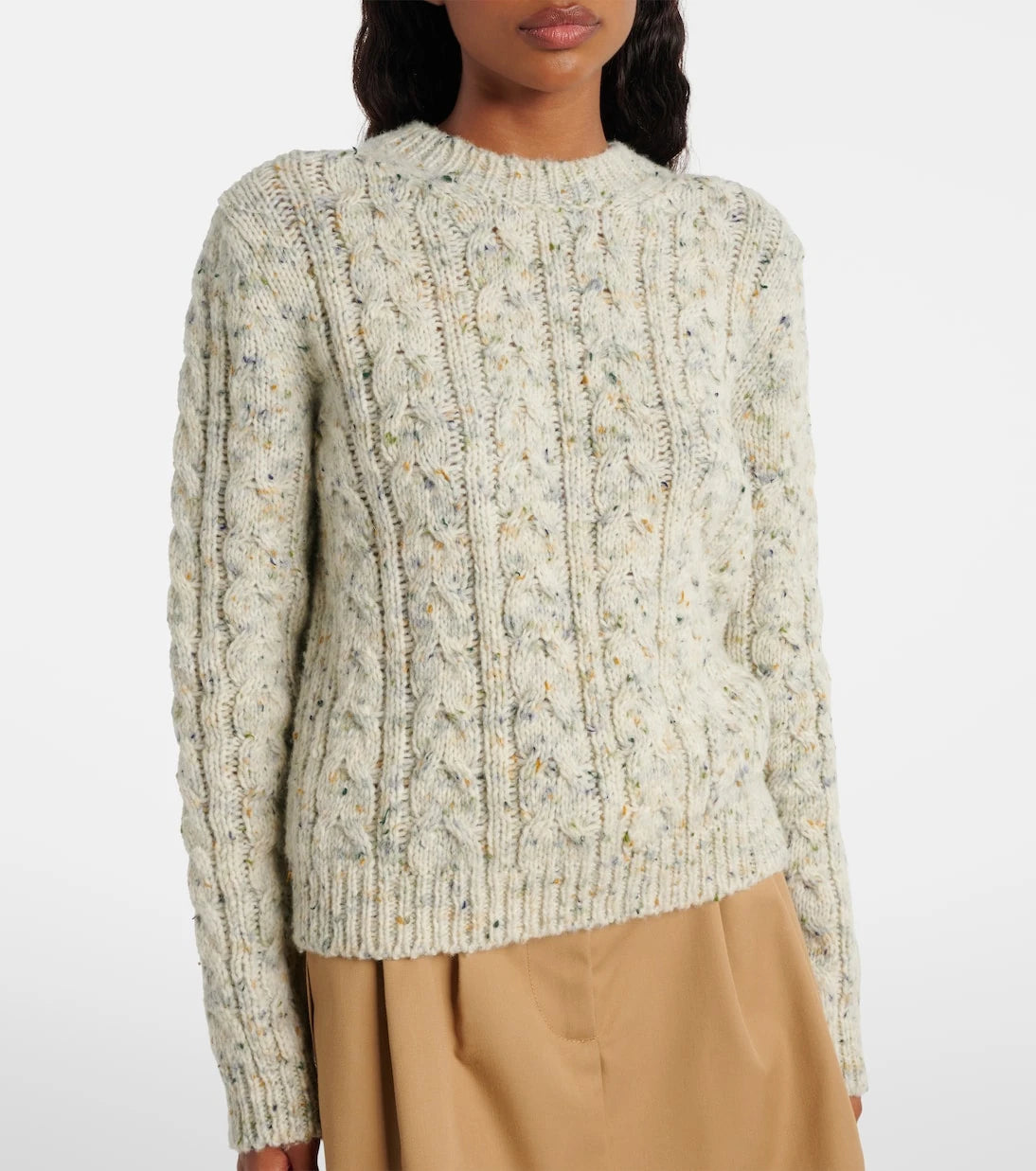 Moncler - Cable-knit wool-blend sweater