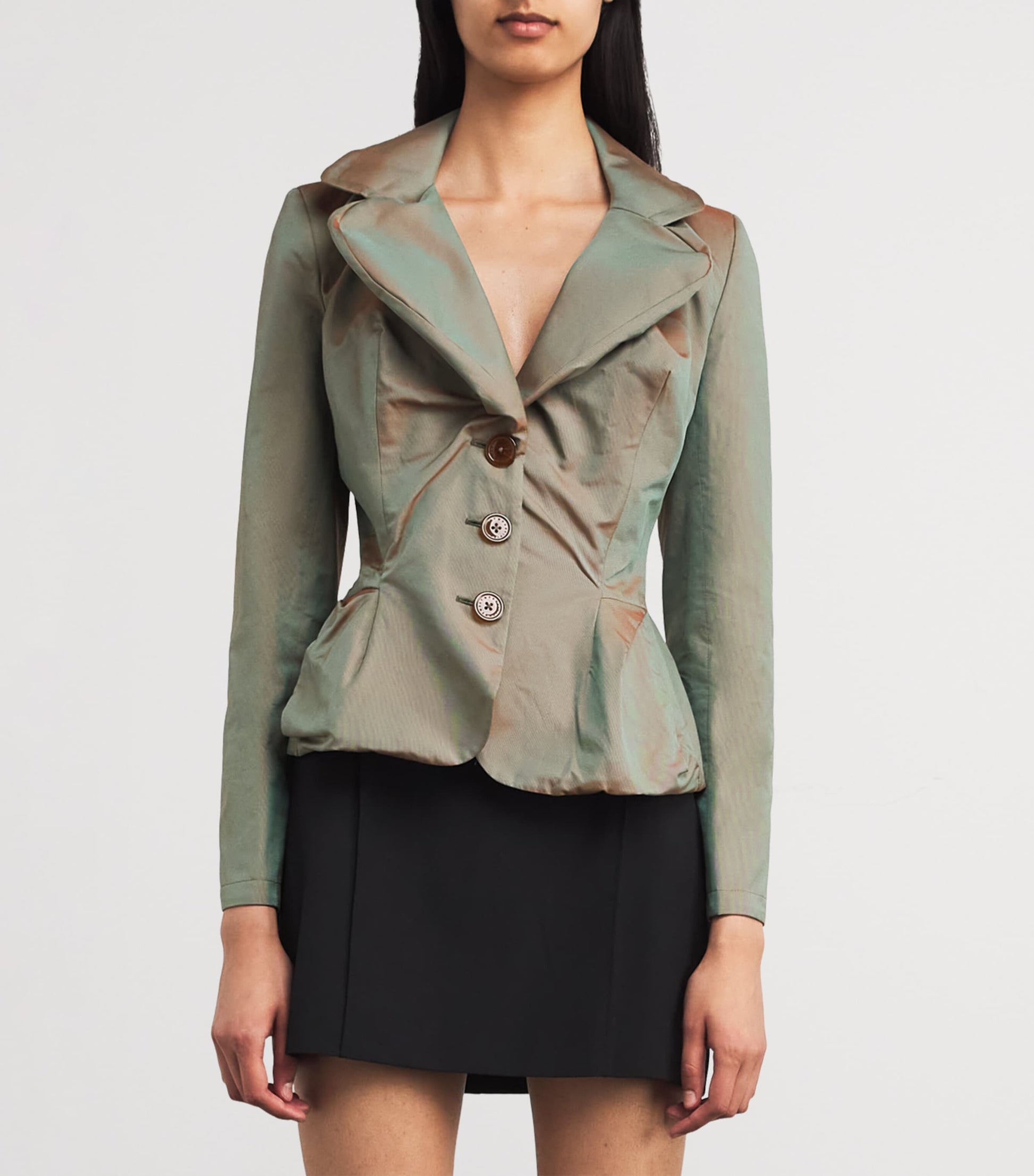 Green Drunken Tailored Jacket
