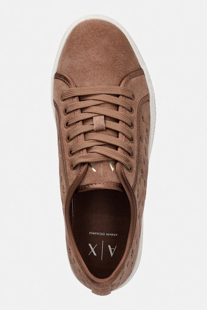 Armani Exchange kadın süet spor ayakkabı