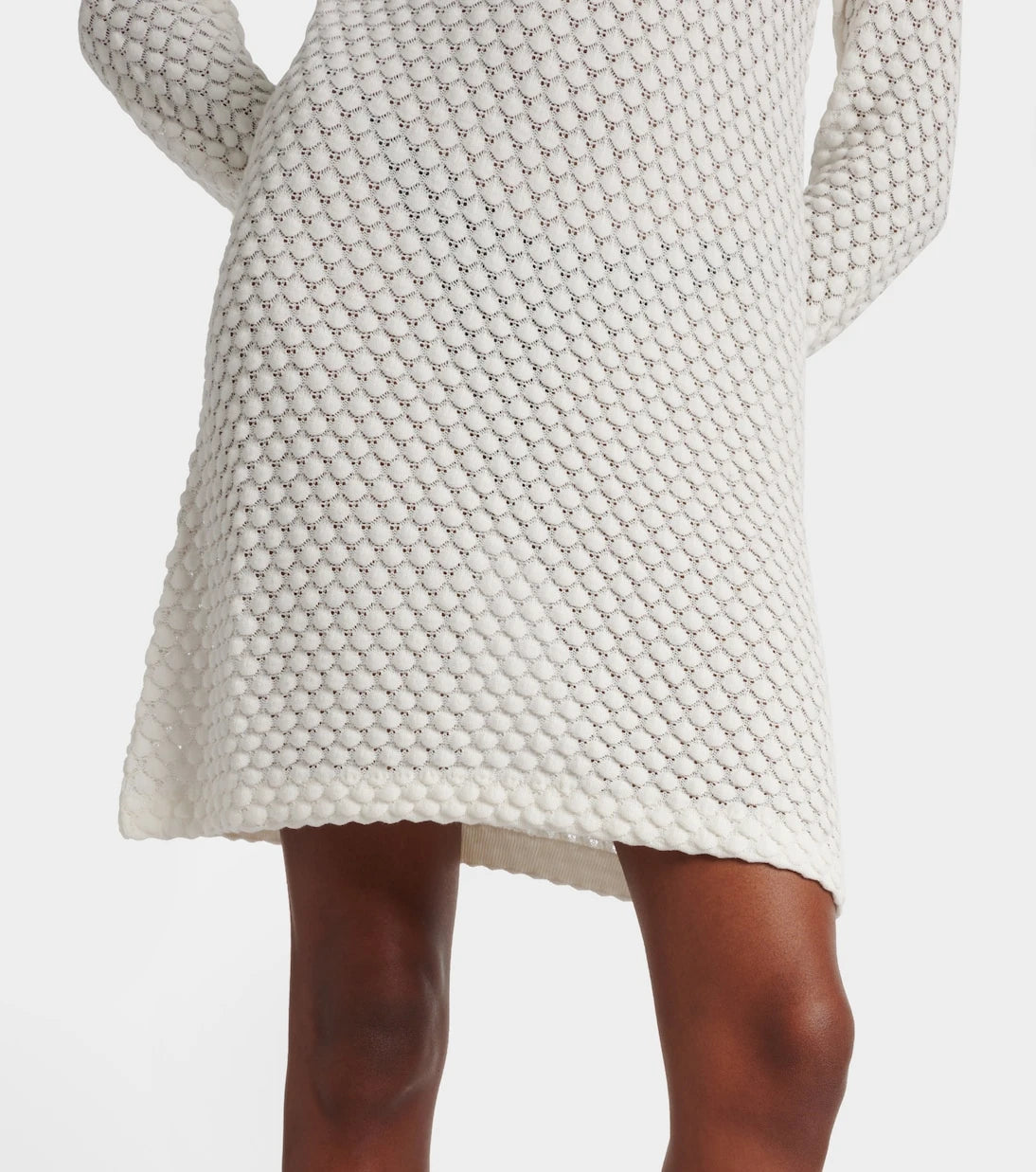 Chloé - Waffle-knit cotton sweater dress