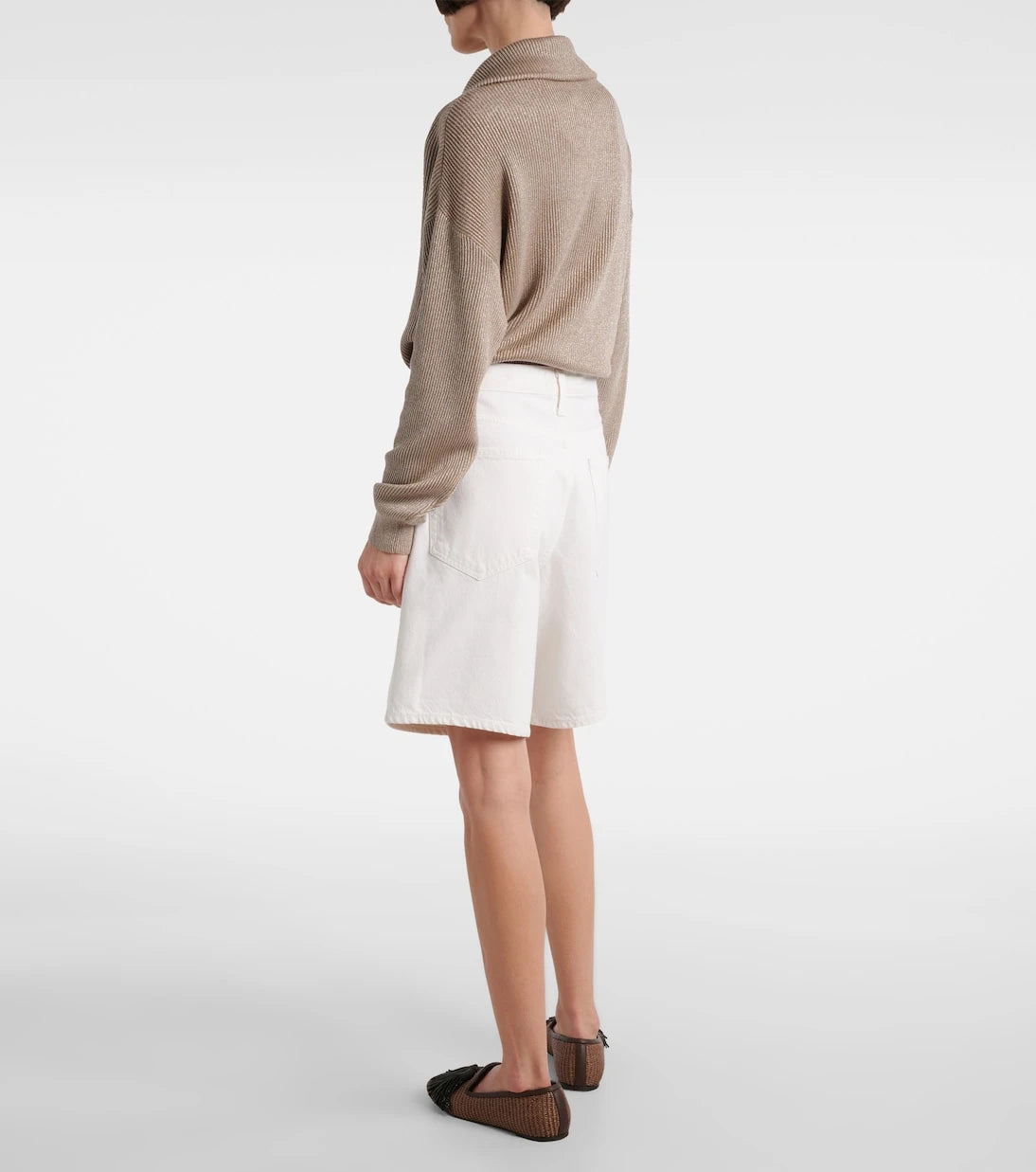 Agolde - Indra mid-rise denim shorts