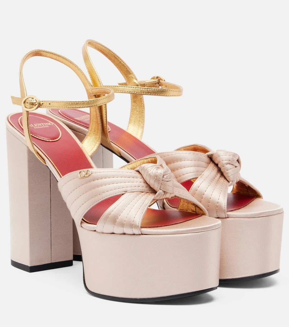 Valentino Garavani - Crasher satin platform sandals