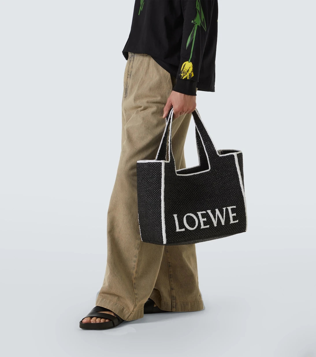 Loewe - Logo Large raffia shopper
