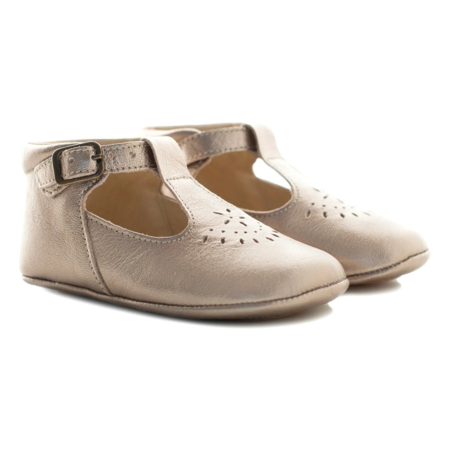Poppée - Minimilton T-Bar Slippers | Champagne