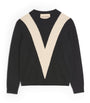 Valentino Garavani Black Virgin Wool V Logo Sweater