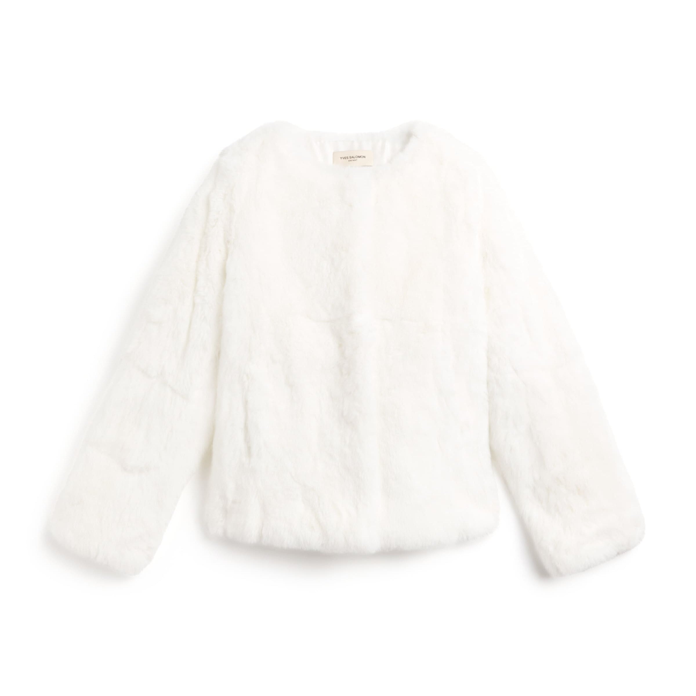 Yves Salomon Enfant Rabbit Fur Coat (4-14 Years)