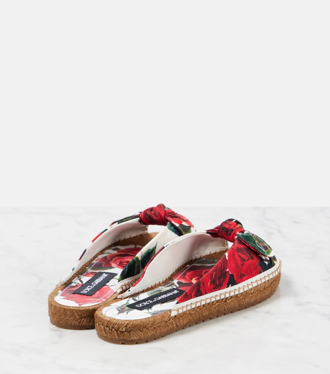 Dolce&Gabbana - Floral espadrille slides
