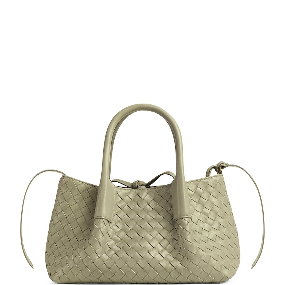 Small Leather Intrecciato Pinacoteca Tote Bag