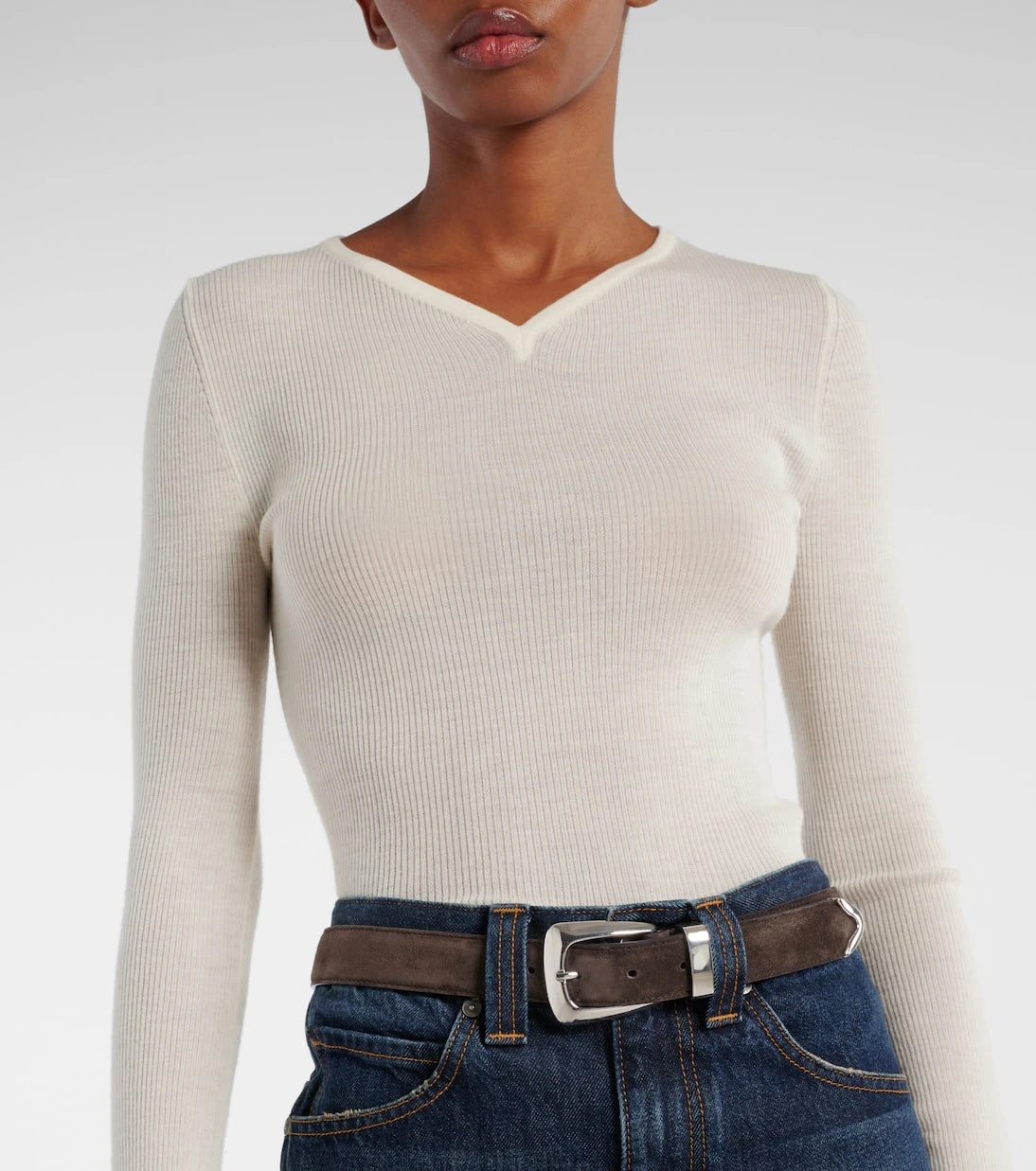 Khaite - Benny suede belt