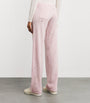 William Sharp Pink Cashmere Crystal-Embellished Sweatpants