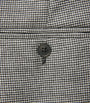Virgin Wool Houndstooth Tailored Trousers BLACK