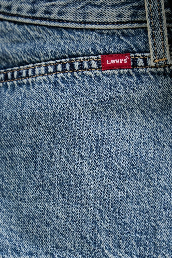 Памучна дънкова пола Levi's FLOUNCE MINI