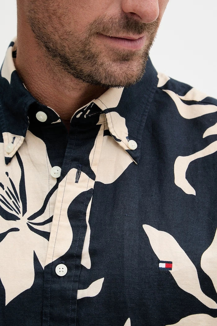 Tommy Hilfiger риза мъжка с лен
